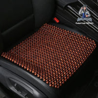 Thumbnail for Car Seat Cover Bottom Real Wood Beads (3 Colors) Brown Single Seat Wood