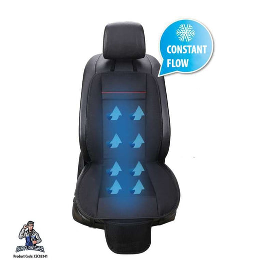 Car Seat Cover Cooler | Fan Cooling | Strong Motor Black Fabric
