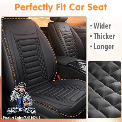 Car Seat Heater Car Seat Cover (3 Colors) Front Seat Set Beige 2x Front Pieces Fabric
