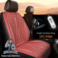 Thumbnail for Car Seat Heater Car Seat Cover (3 Colors) Front Seat Set Pink 1x Front Piece - Single Jack Fabric