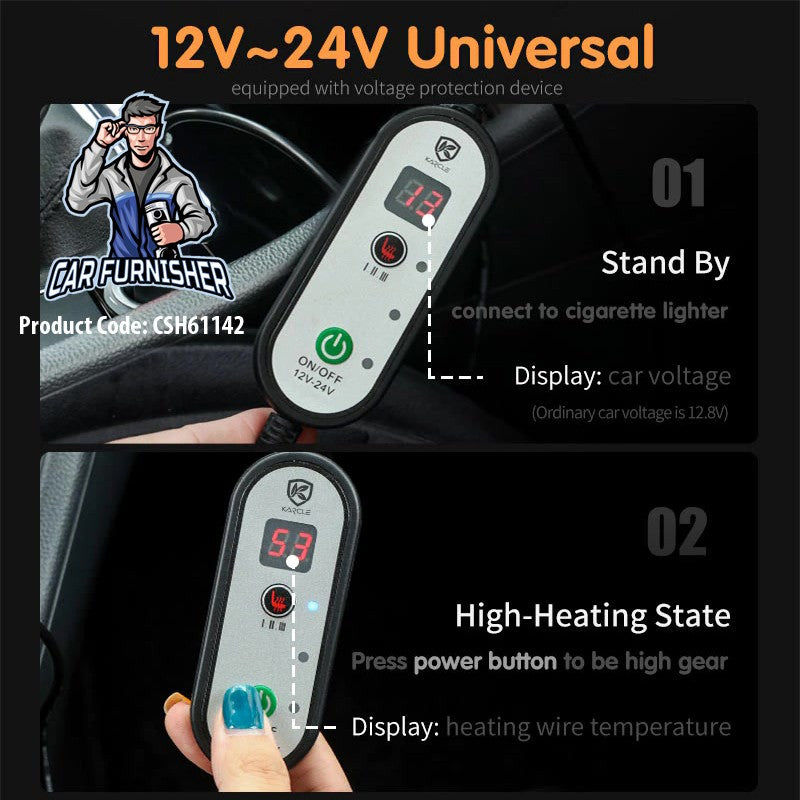 Car Seat Heater Car Seat Cover (3 Colors) Front Seat Set
