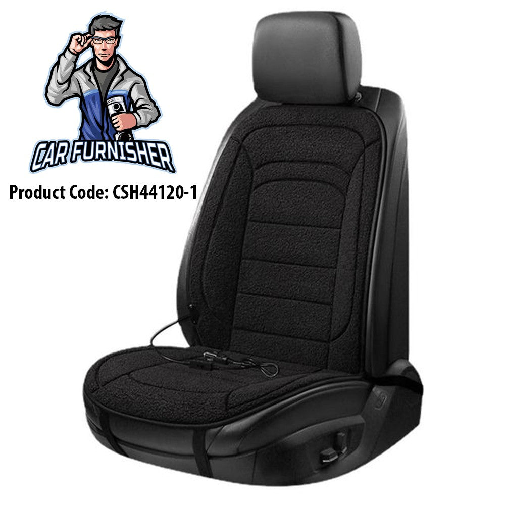 Car Seat Heater Car Seat Cover (3 Colors) Front Seat Set Cashmere Black 1x Front Piece Fabric