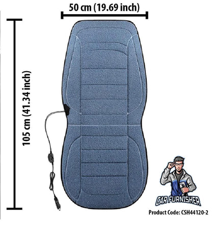 Car Seat Heater Car Seat Cover (3 Colors) Front Seat Set Cashmere Blue 1x Front Piece Fabric
