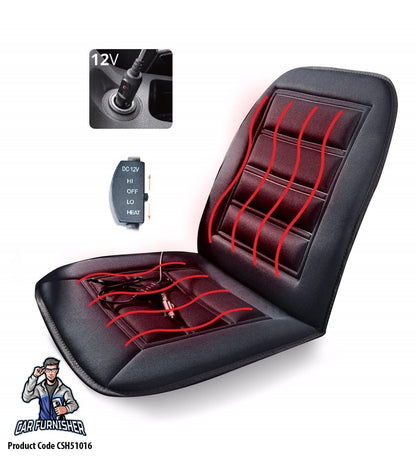 Car Seat Heater Car Seat Cover | Heating Pad Black Fabric