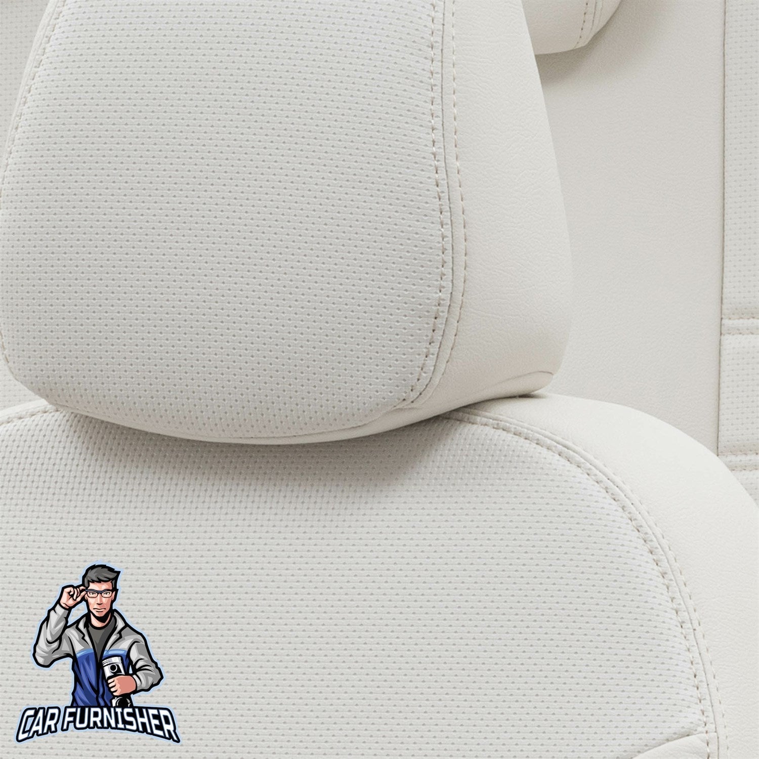 Chevrolet Cruze Car Seat Covers 2009-2016 New York Design Ivory Full Set (5 Seats + Handrest) Leather & Fabric
