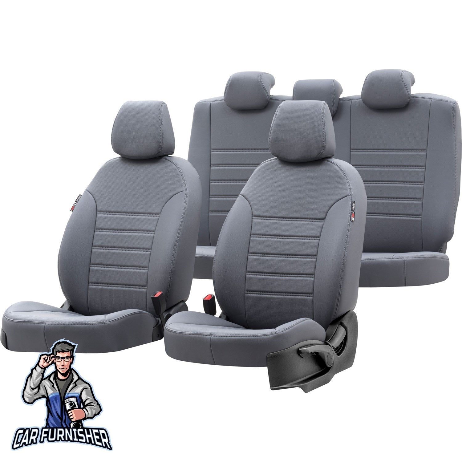 Chevrolet Rezzo Car Seat Covers 2004-2008 CDX/U100 Istanbul Smoked Full Set (5 Seats + Handrest) Leather & Fabric