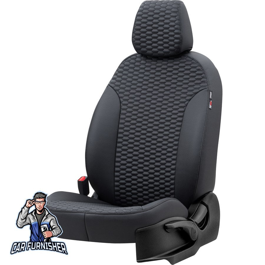 Citroen C-Elysee Car Seat Covers 2012-2023 Tokyo Design Black Full Set (5 Seats + Handrest) Full Leather