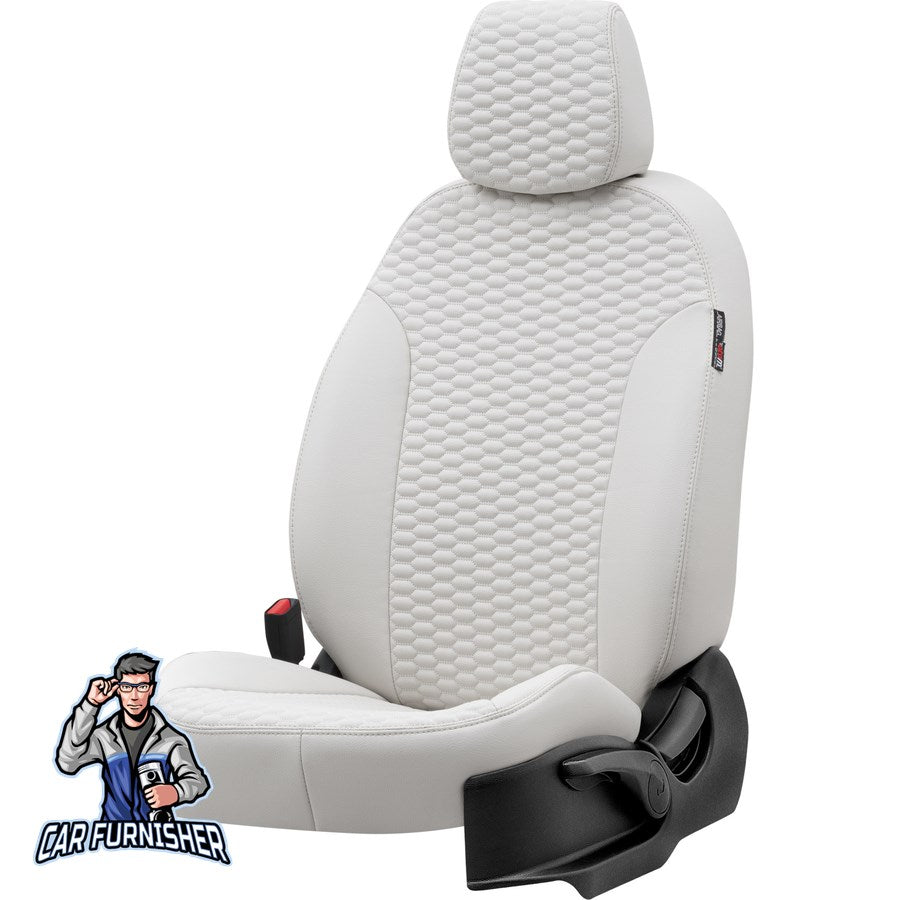 Citroen C-Elysee Car Seat Covers 2012-2023 Tokyo Design Ivory Full Set (5 Seats + Handrest) Full Leather