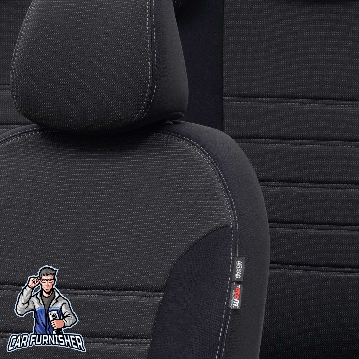 Citroen C1 Car Seat Covers 2014-2023 MK1/MK2 Original Design Dark Gray Fabric