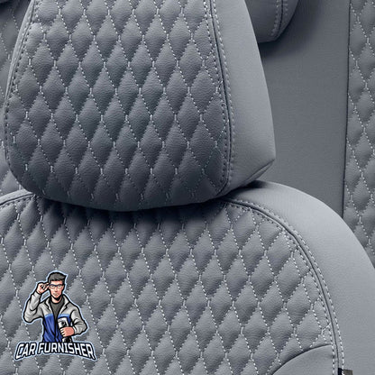 Citroen C3 Seat Covers Amsterdam Leather Design Smoked Black Leather
