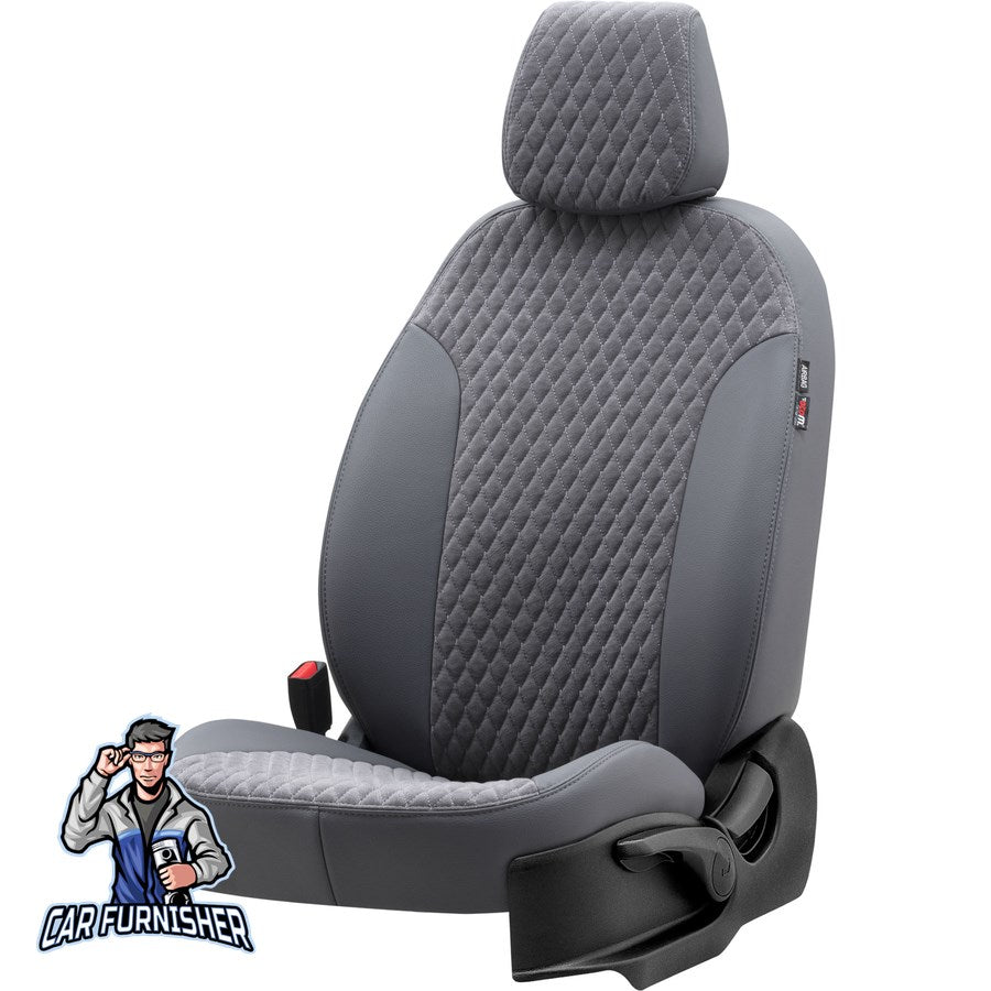 Citroen C5 Car Seat Covers 2001-2017 MK1-2-3 Amsterdam Feather Smoked Black Full Set (5 Seats + Handrest) Leather & Foal Feather