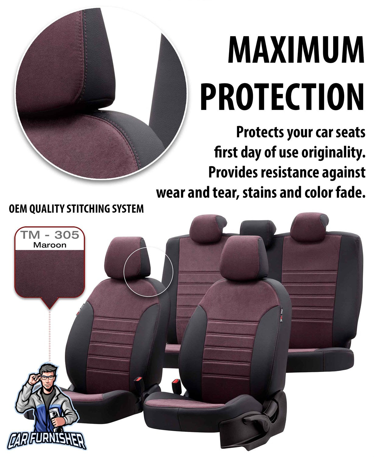 Citroen C5 Car Seat Covers 2001-2017 MK1-2-3 Milano Design Smoked Black Full Set (5 Seats + Handrest) Leather & Fabric