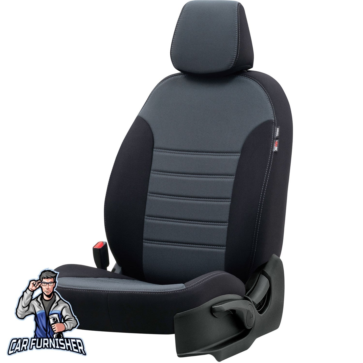 Citroen C5 Car Seat Covers 2001-2017 MK1-2-3 Original Design Smoked Black Full Set (5 Seats + Handrest) Fabric