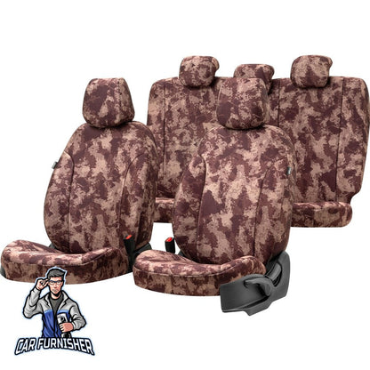 Dacia Logan Seat Covers Camouflage Waterproof Design Everest Camo Waterproof Fabric