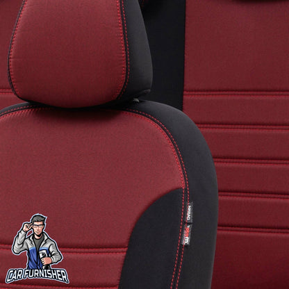 Fiat 500 Seat Covers Original Jacquard Design Red Jacquard Fabric