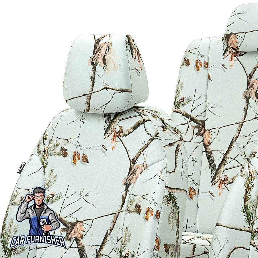 Fiat Albea Seat Covers Camouflage Waterproof Design Arctic Camo Waterproof Fabric