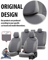 Thumbnail for Fiat Brava Seat Covers Original Jacquard Design Dark Gray Jacquard Fabric
