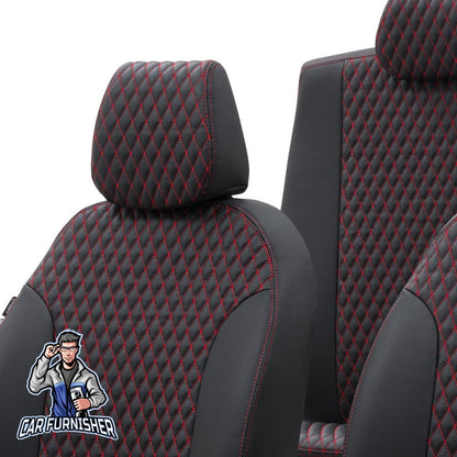Fiat Marea Seat Covers Amsterdam Leather Design Red Leather