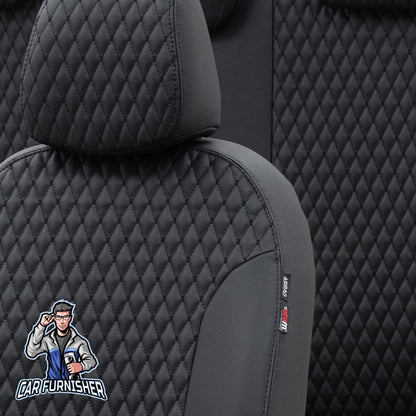 Fiat Marea Seat Covers Amsterdam Leather Design Black Leather