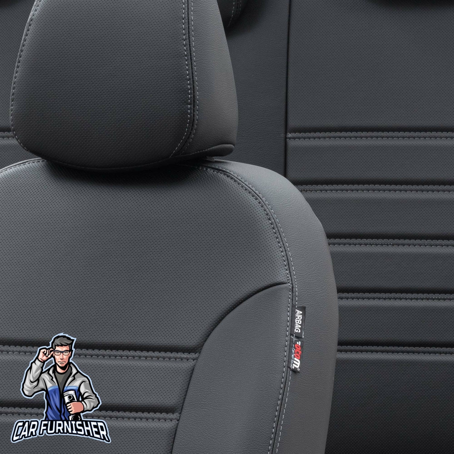 Fiat Marea Seat Covers Istanbul Leather Design Black Leather