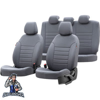 Thumbnail for Fiat Punto Seat Covers Istanbul Leather Design Smoked Leather