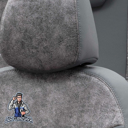 Fiat Stilo Seat Covers Milano Suede Design Smoked Leather & Suede Fabric