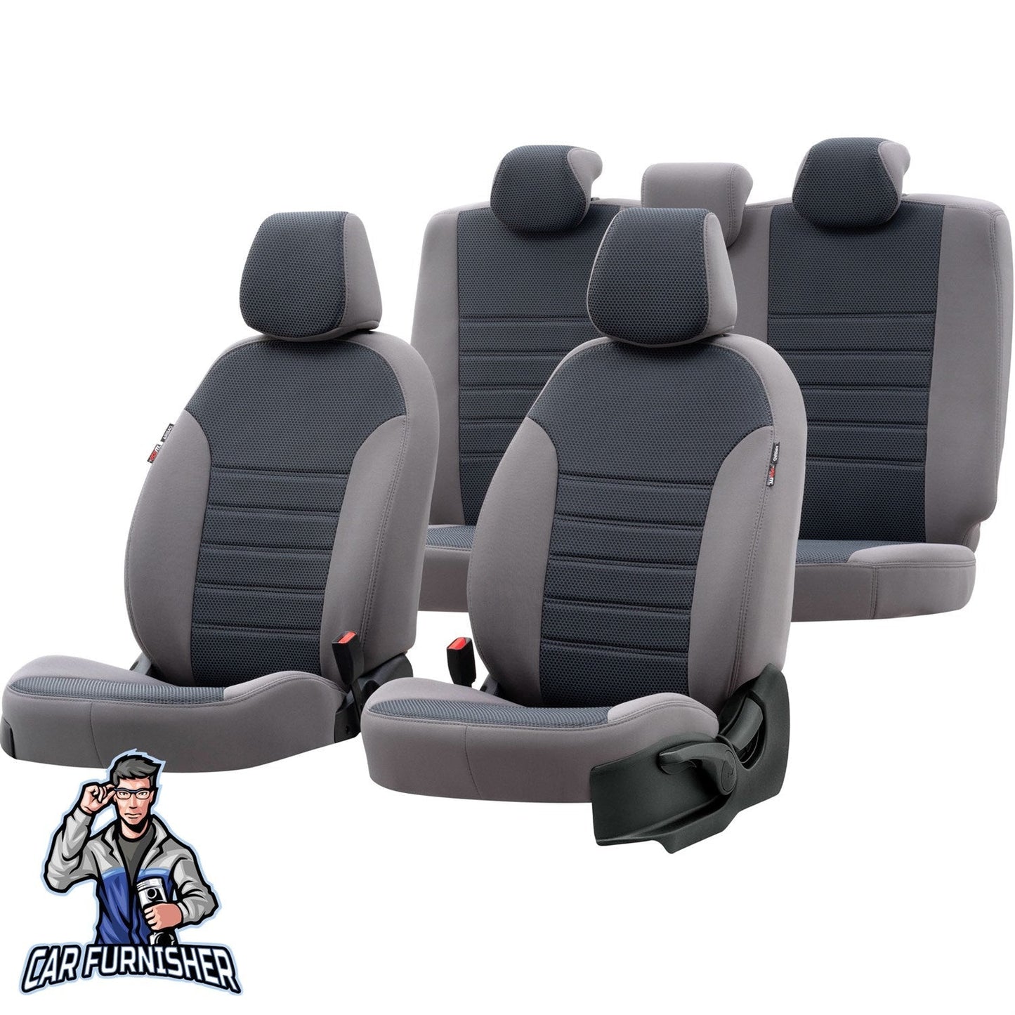 Fiat Stilo Seat Covers Original Jacquard Design Smoked Jacquard Fabric