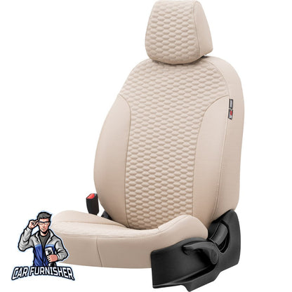 Fiat Stilo Seat Covers Tokyo Leather Design Beige Leather