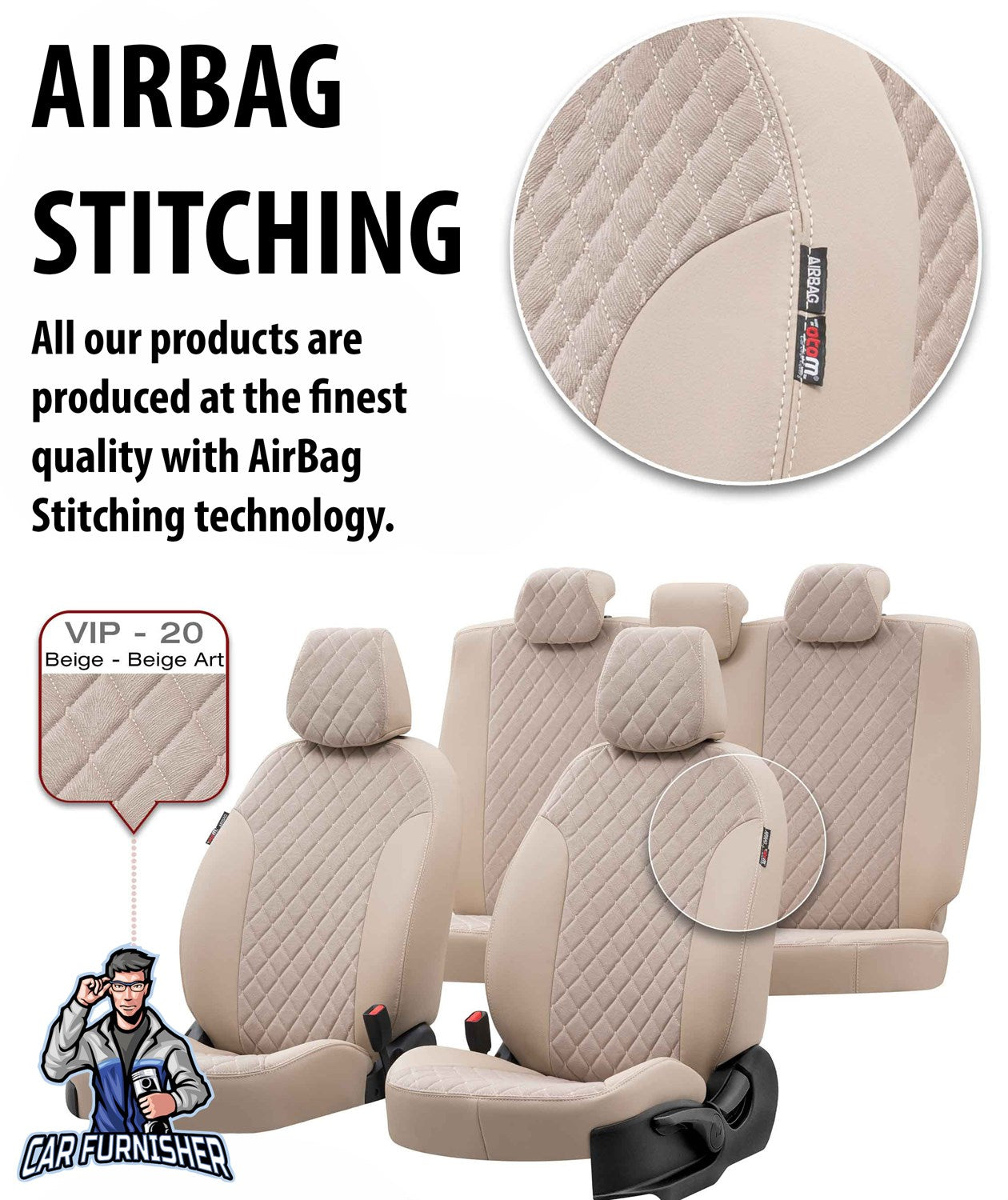 Nissan Note Car Seat Covers 2006-2023 Madrid Foal Feather Beige Full Set (5 Seats + Handrest) Leather & Foal Feather