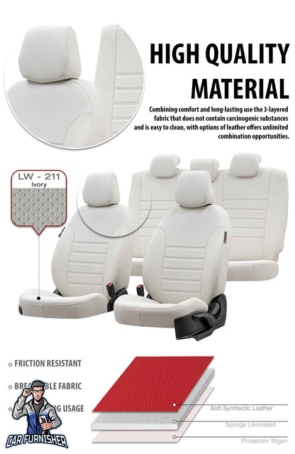 Kia Ceed Seat Covers Istanbul Leather Design Ivory Leather