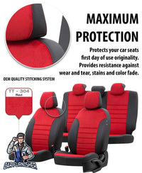 Thumbnail for Skoda Roomster Car Seat Covers 2007-2014 London Design Red Leather & Foal Feather