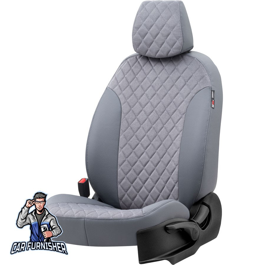 Volkswagen Golf Seat Cover Madrid Foal Feather Design Smoked Leather & Foal Feather
