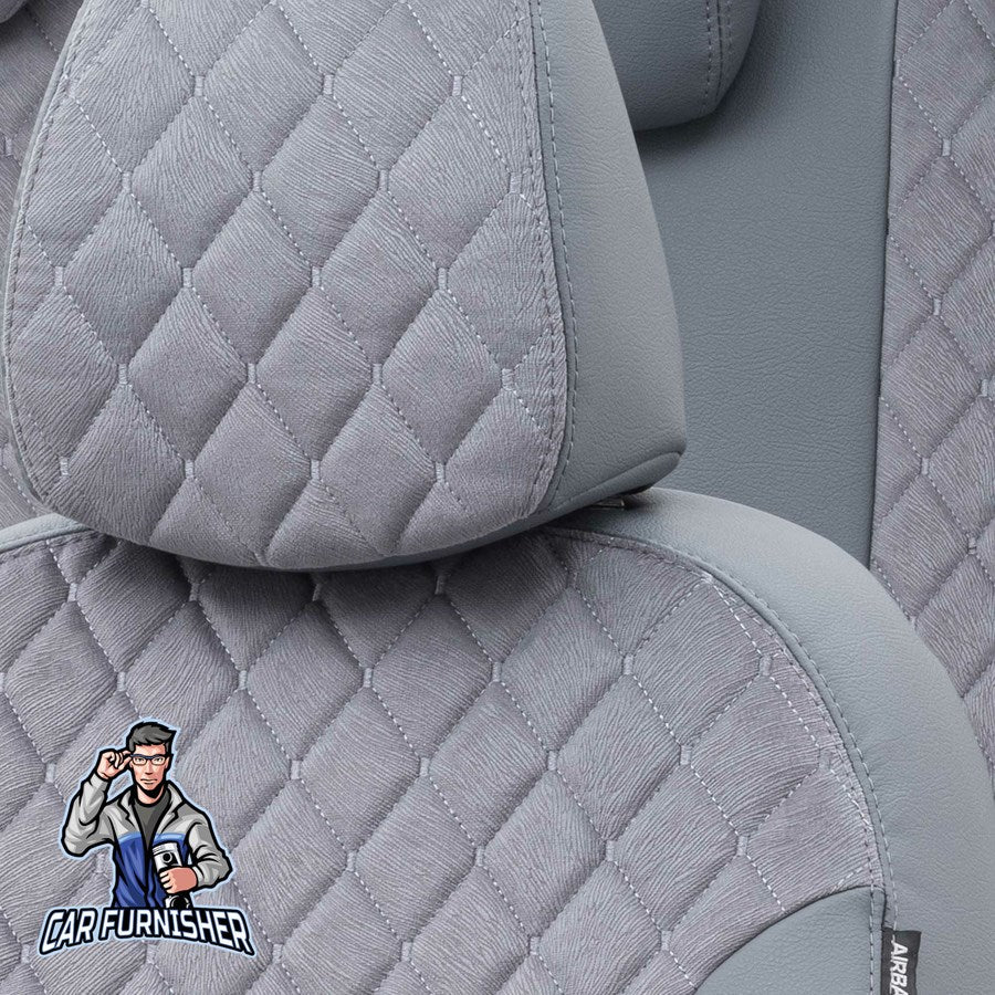 Mercedes EQC Seat Covers Madrid Foal Feather Design Smoked Leather & Foal Feather