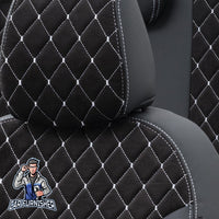 Thumbnail for Jeep Wrangler Seat Covers Madrid Foal Feather Design Dark Gray Leather & Foal Feather