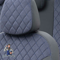 Thumbnail for Nissan X-Trail Seat Covers Madrid Foal Feather Design Blue Leather & Foal Feather