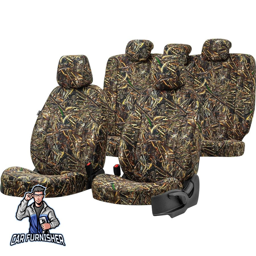 Nissan Juke Car Seat Covers 2010-2023 Camouflage Design Gobi Camo Full Set (5 Seats + Handrest) Fabric