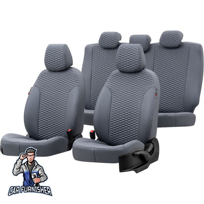 Peugeot 5008 Seat Covers Tokyo Leather Design Smoked Leather