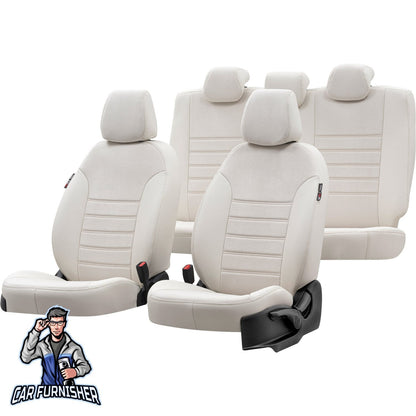 Proton Gen-2 Seat Covers London Foal Feather Design Ivory Leather & Foal Feather