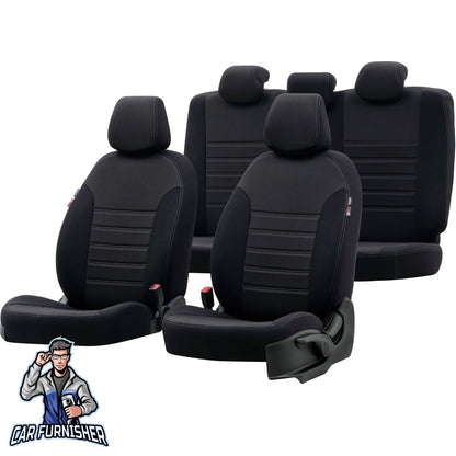 Peugeot 307 Seat Covers Original Jacquard Design Black Jacquard Fabric