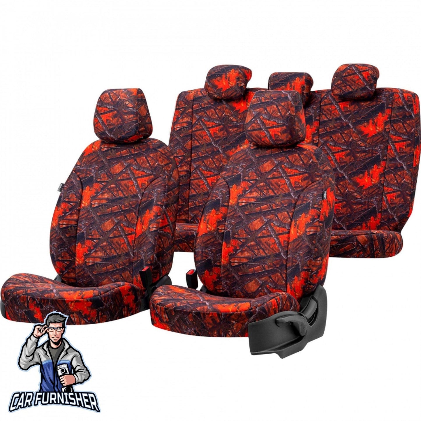 Smart ForFour Seat Covers Camouflage Waterproof Design Sahara Camo Waterproof Fabric