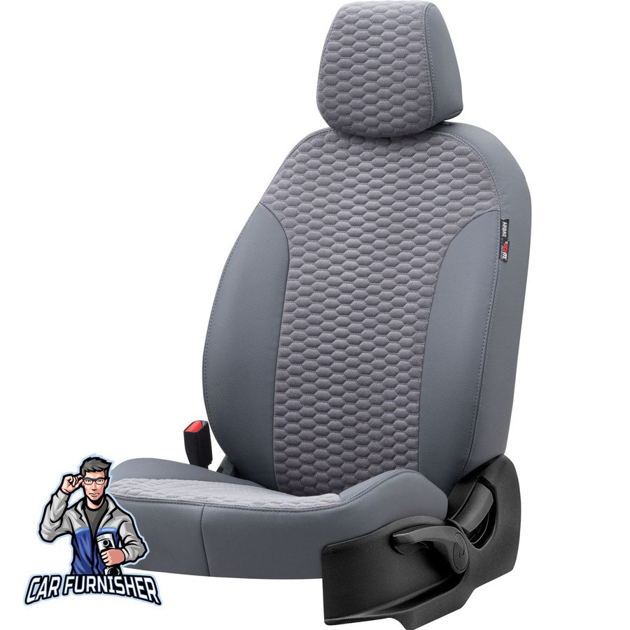 Opel Vectra Car Seat Covers 1988-2008 A/B/C Tokyo Foal Feather Smoked Full Set (5 Seats + Handrest) Leather & Foal Feather
