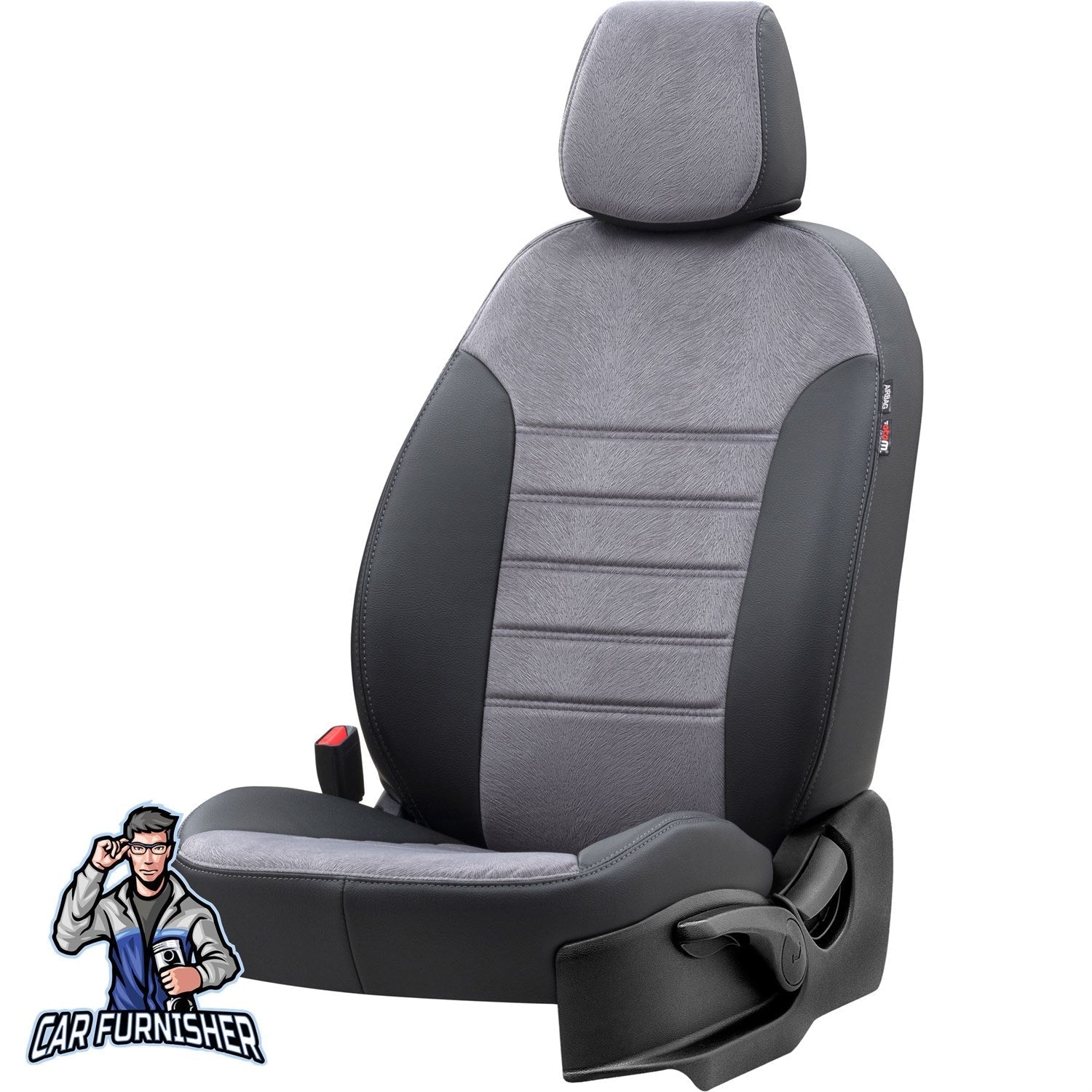 Peugeot Bipper Car Seat Covers 2007-2023 London Design Smoked Black Leather & Fabric
