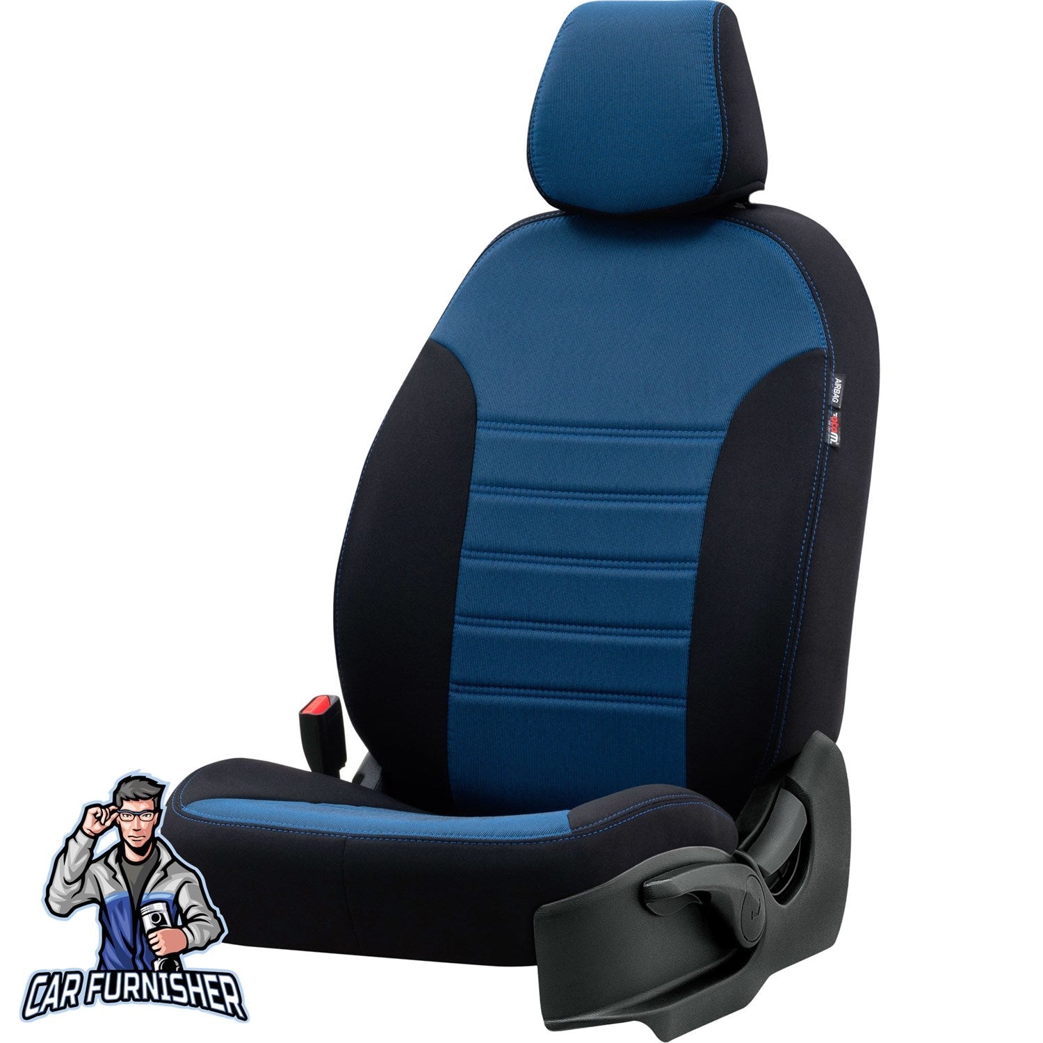 Man TGE Seat Covers Original Jacquard Design Blue Jacquard Fabric