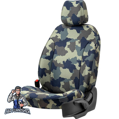 Skoda Superb Seat Covers Camouflage Waterproof Design Alps Camo Waterproof Fabric