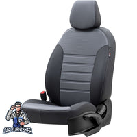Thumbnail for Jeep Renegade Seat Covers New York Leather Design Smoked Black Leather