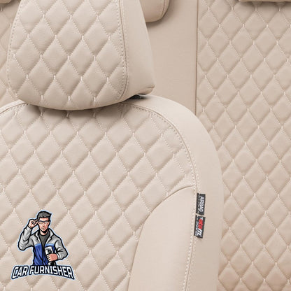 Skoda Fabia Seat Covers Madrid Leather Design Beige Leather