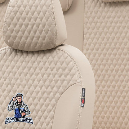 Mitsubishi Canter Seat Covers Amsterdam Leather Design Beige Leather