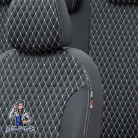 Thumbnail for Jeep Compass Seat Covers Amsterdam Leather Design Dark Gray Leather