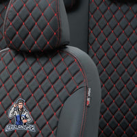 Thumbnail for Peugeot 5008 Seat Covers Madrid Leather Design Dark Red Leather