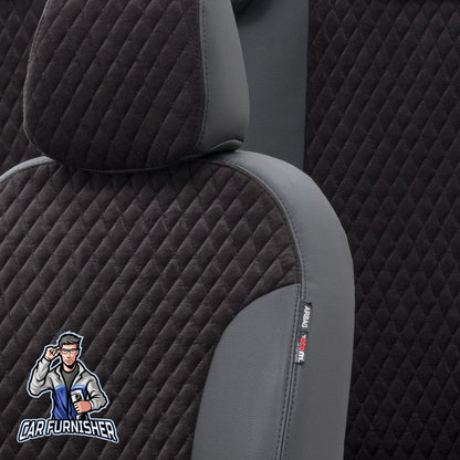 Suzuki Grand Vitara Seat Covers Amsterdam Foal Feather Design Black Leather & Foal Feather